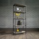 Industrial Style Oak Bookcase - 2 or 4 Shelf